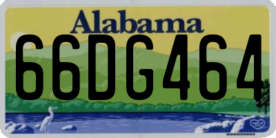 AL license plate 66DG464