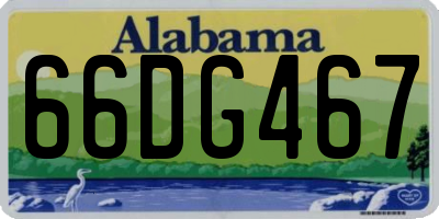 AL license plate 66DG467