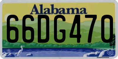 AL license plate 66DG470