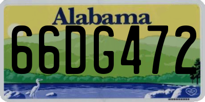 AL license plate 66DG472