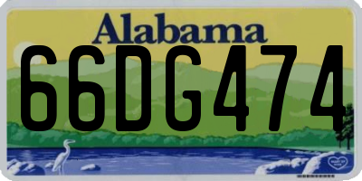 AL license plate 66DG474