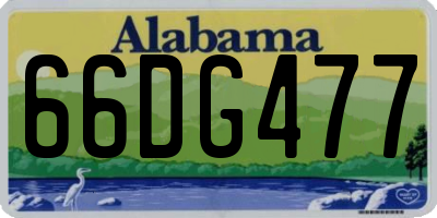 AL license plate 66DG477