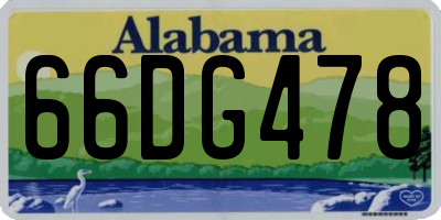 AL license plate 66DG478