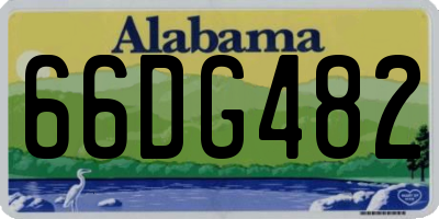 AL license plate 66DG482