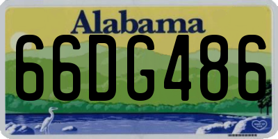 AL license plate 66DG486