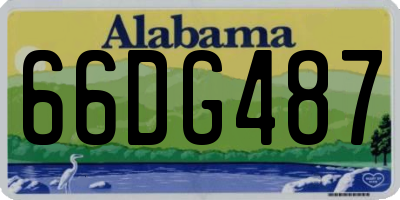 AL license plate 66DG487