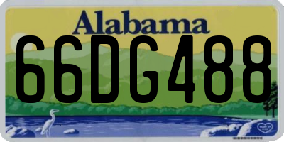 AL license plate 66DG488