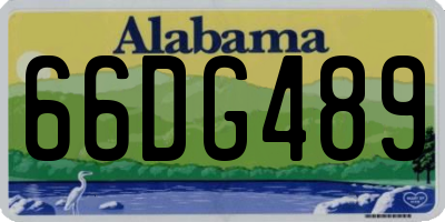 AL license plate 66DG489