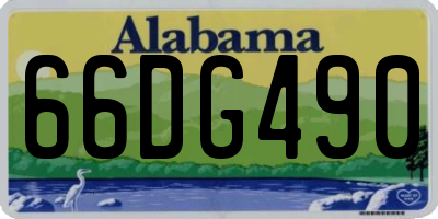 AL license plate 66DG490