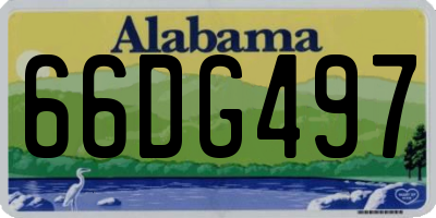 AL license plate 66DG497