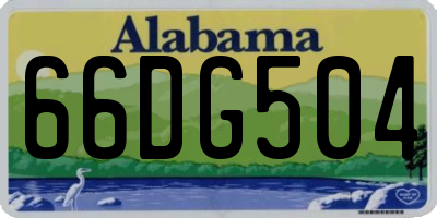AL license plate 66DG504