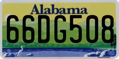 AL license plate 66DG508