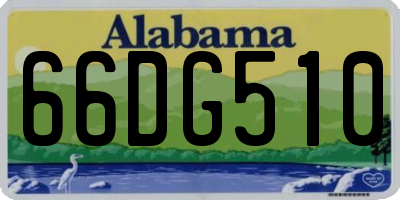 AL license plate 66DG510