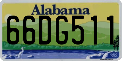 AL license plate 66DG511