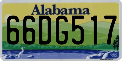 AL license plate 66DG517