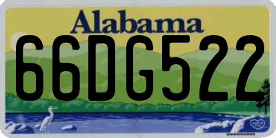 AL license plate 66DG522