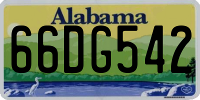 AL license plate 66DG542