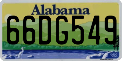 AL license plate 66DG549