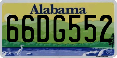 AL license plate 66DG552