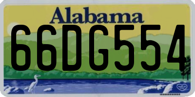 AL license plate 66DG554