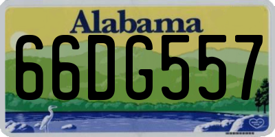 AL license plate 66DG557