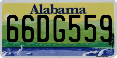 AL license plate 66DG559