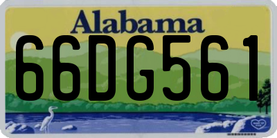 AL license plate 66DG561