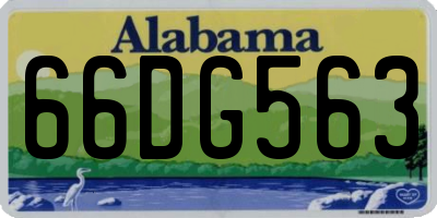 AL license plate 66DG563