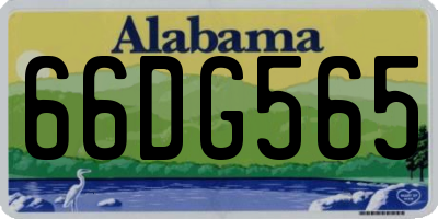 AL license plate 66DG565