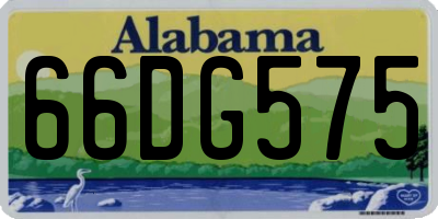 AL license plate 66DG575