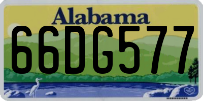 AL license plate 66DG577