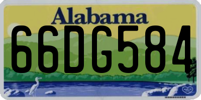 AL license plate 66DG584