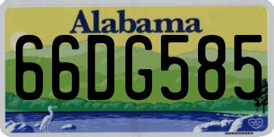 AL license plate 66DG585
