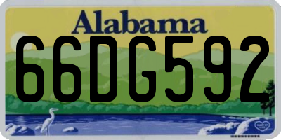 AL license plate 66DG592