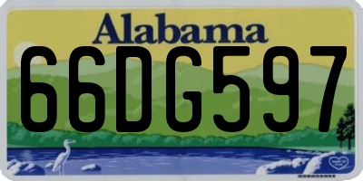 AL license plate 66DG597