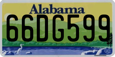 AL license plate 66DG599