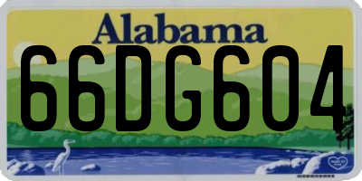 AL license plate 66DG604