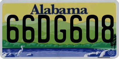 AL license plate 66DG608