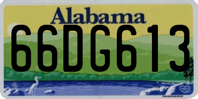 AL license plate 66DG613
