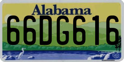 AL license plate 66DG616