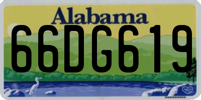 AL license plate 66DG619