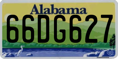 AL license plate 66DG627