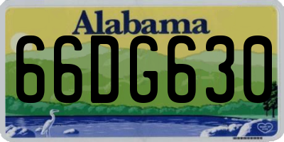 AL license plate 66DG630