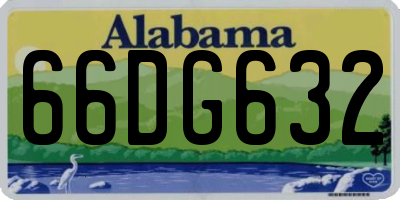 AL license plate 66DG632