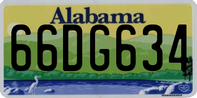 AL license plate 66DG634