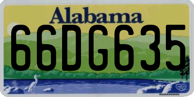 AL license plate 66DG635