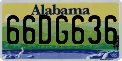 AL license plate 66DG636