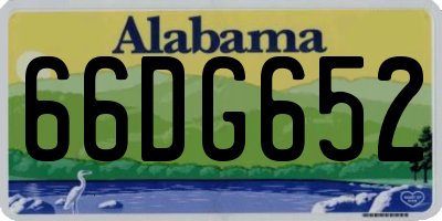 AL license plate 66DG652