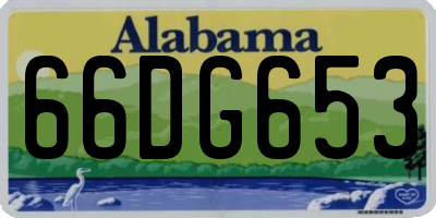 AL license plate 66DG653