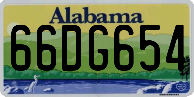 AL license plate 66DG654